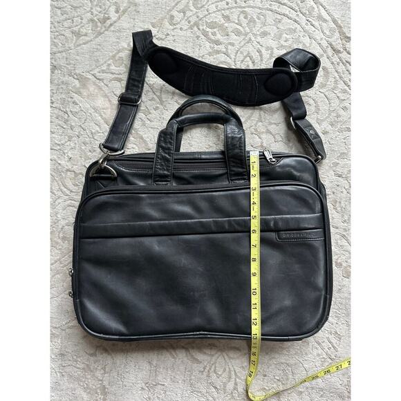 Briggs & Riley Leather Travel Briefcase – Expandable Laptop Bag - Picture 2 of 10